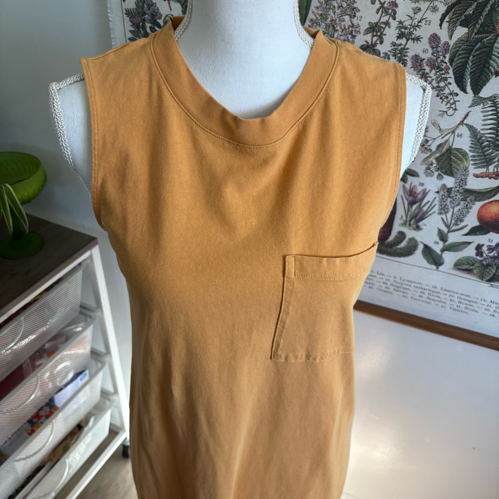 🚨Everlane Sleeveless Midi Dress in Mustard Small - Picture 2 of 6
